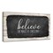 Crafted Creations Black and White 'Believe' I Canvas Christmas Wall Art Decor 18" x 36"